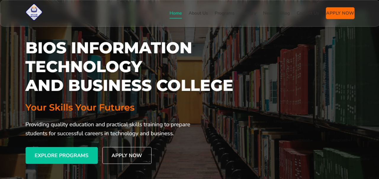 College Website - Responsive educational platform